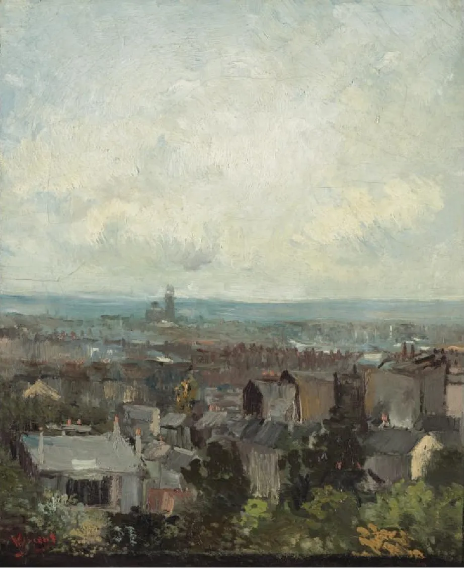 Rooftops in Paris, by Vincent van Gogh, oil