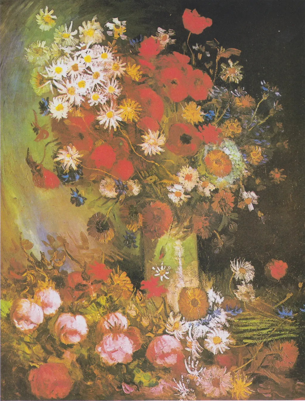 Still Life with Meadow Flowers and Roses, by Vincent van Gogh, oil, 1894