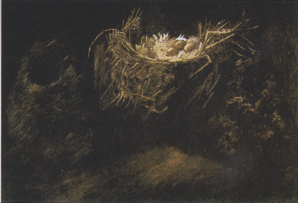 Still Life with Three Birds' Nests, by Vincent van Gogh, oil