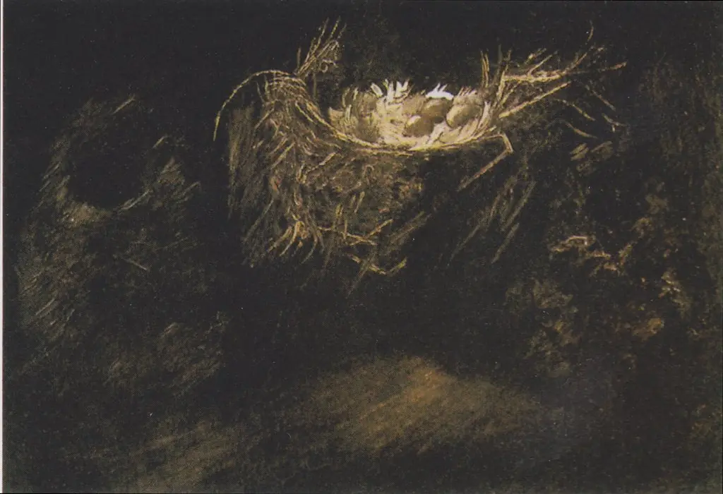 Still Life with Three Birds' Nests, by Vincent van Gogh