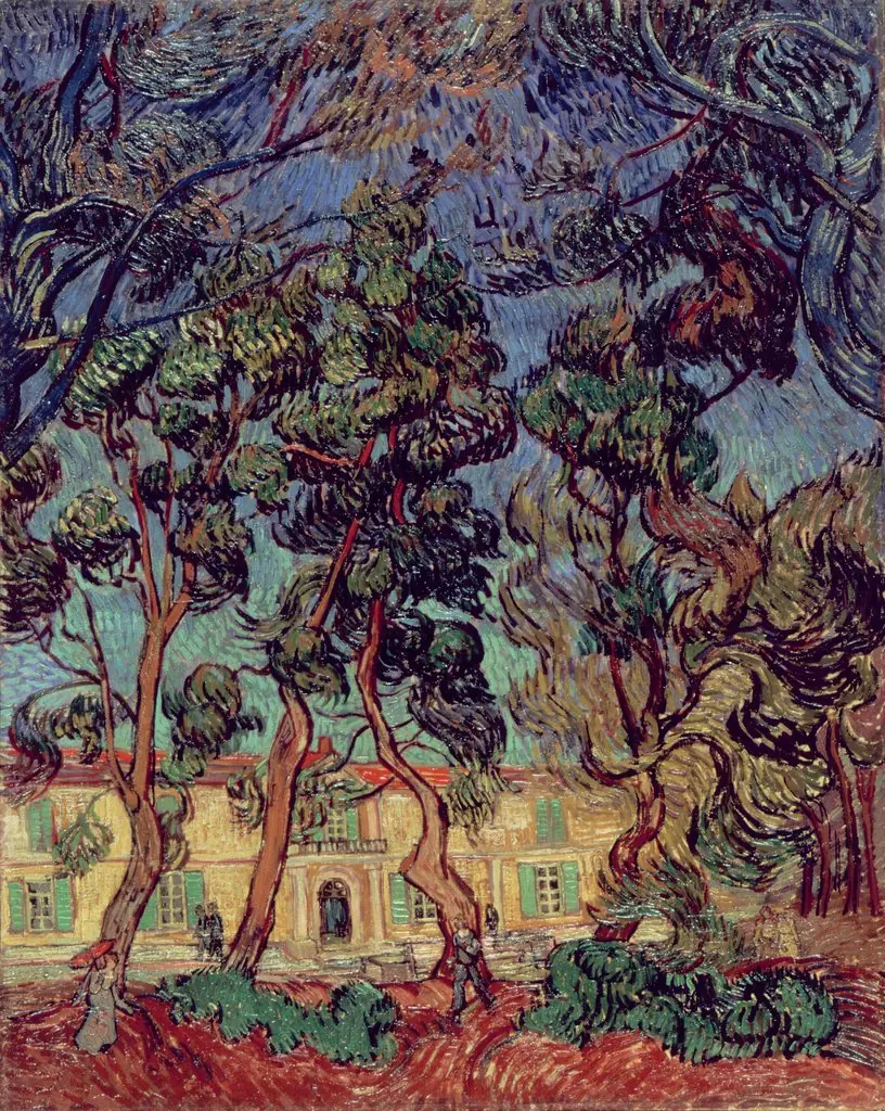 Trees in the Garden of Saint-Paul Hospital, by Vincent van Gogh