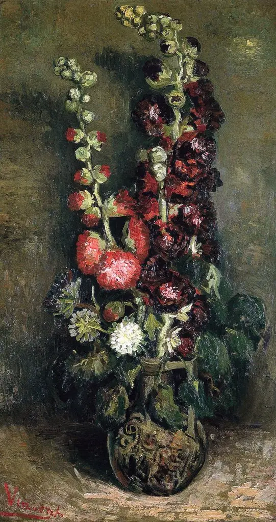 Vase with Musk-mallows