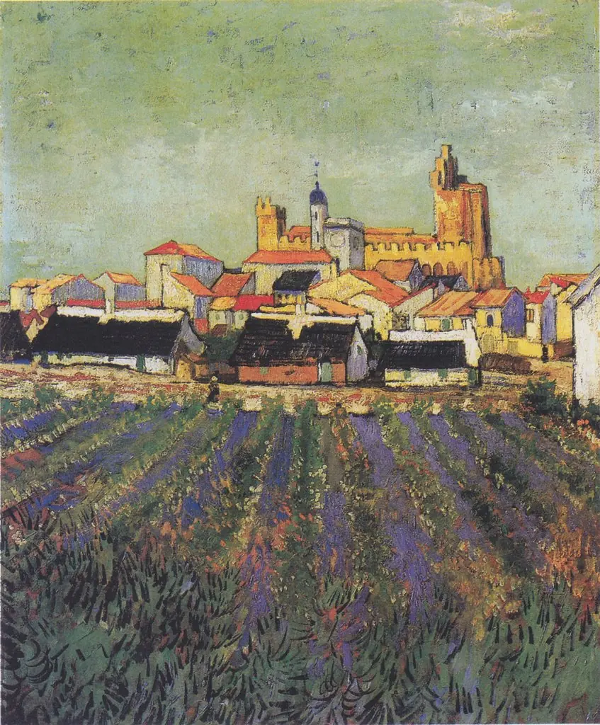 View to Saintes-Maries-de-la-Mer, by Vincent van Gogh