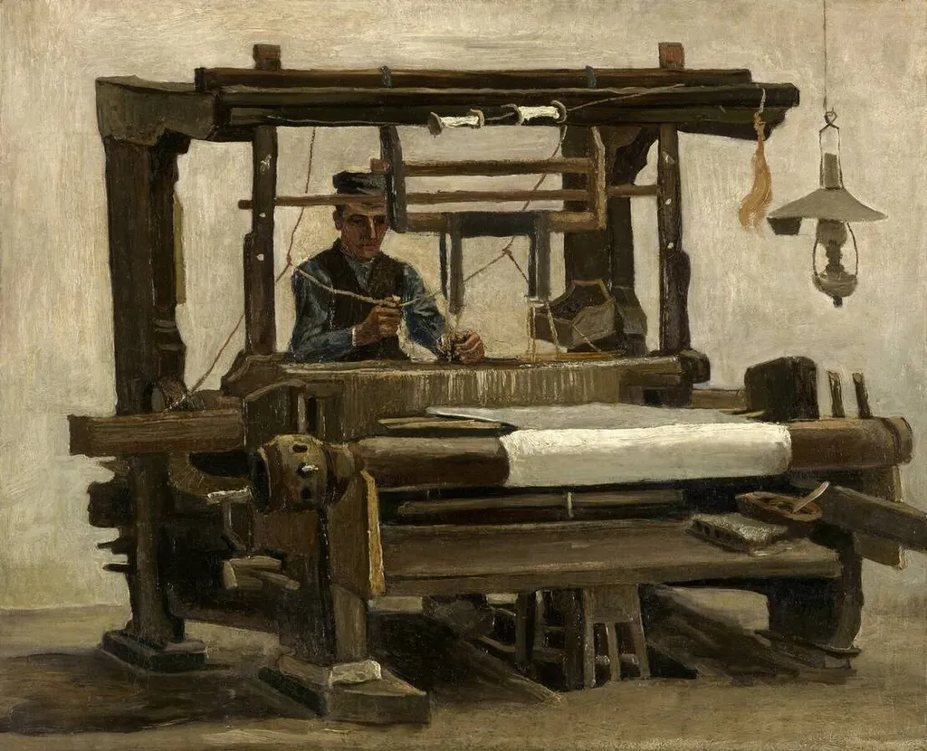 Weaver at the Loom, by Vincent van Gogh, oil