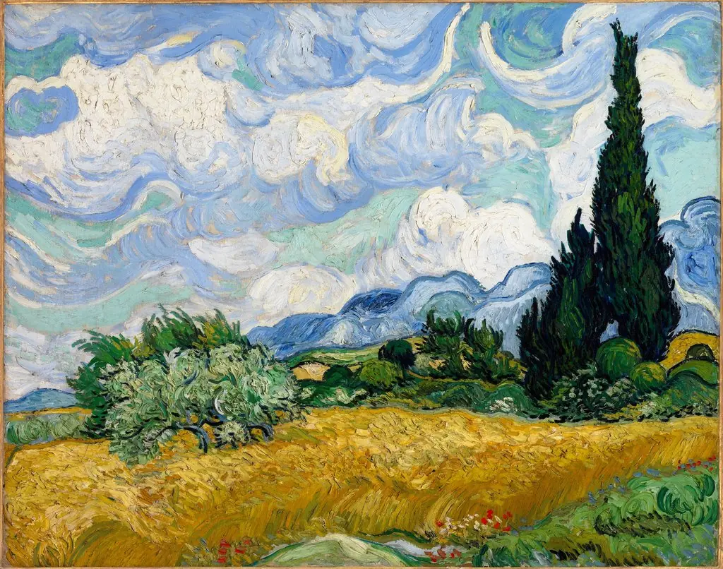 Wheat Field with Cypresses, by Vincent van Gogh
