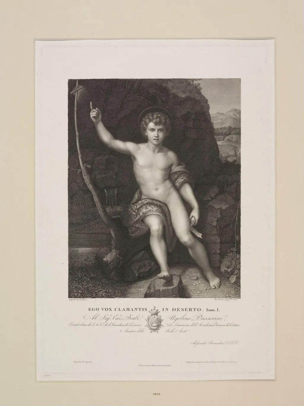 Infant St. John, by Vincenzo Biondi, 1850