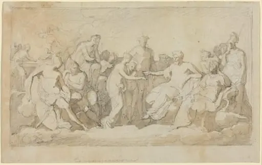 Psyche Received on Mount Olympus, by Vincenzo Camuccini