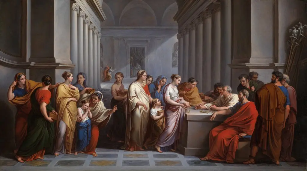 Roman Women Offering Their Jewellery in Defence of the State, by Vincenzo Camuccini