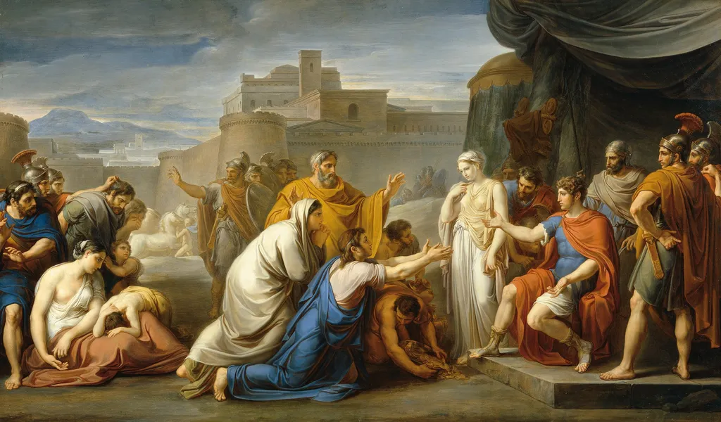Scipios Mäßigung, by Vincenzo Camuccini, oil, 1809
