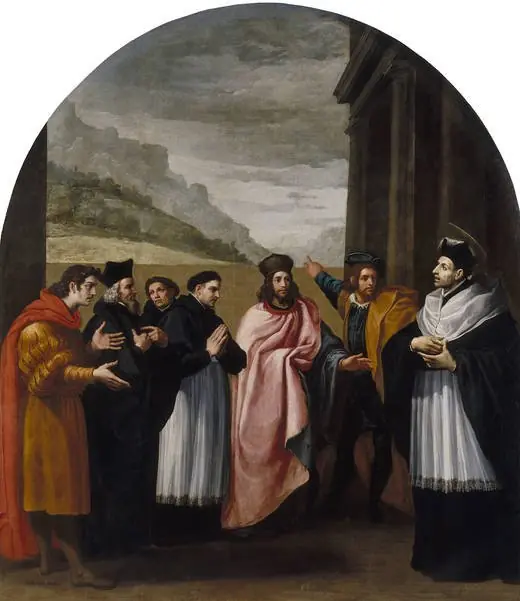 Saint Bruno and His Six Companions Withdraw from Active Life, by Vincenzo Carducci