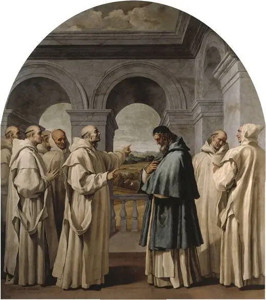 Saint Bruno Bids Farewell to Saint Hugo, by Vincenzo Carducci