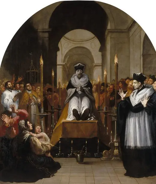 Saint Bruno’s Conversion before the Body of Diocrès, by Vincenzo Carducci