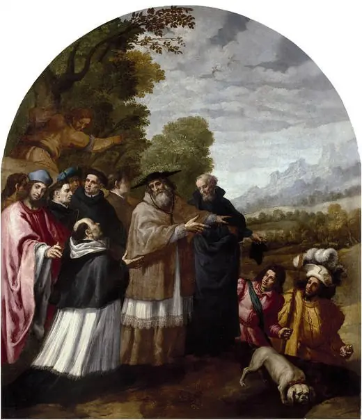 Saint Hugo Accompanies Saint Bruno and His Six Companions to the Chartreuse Highlands, by Vincenzo Carducci