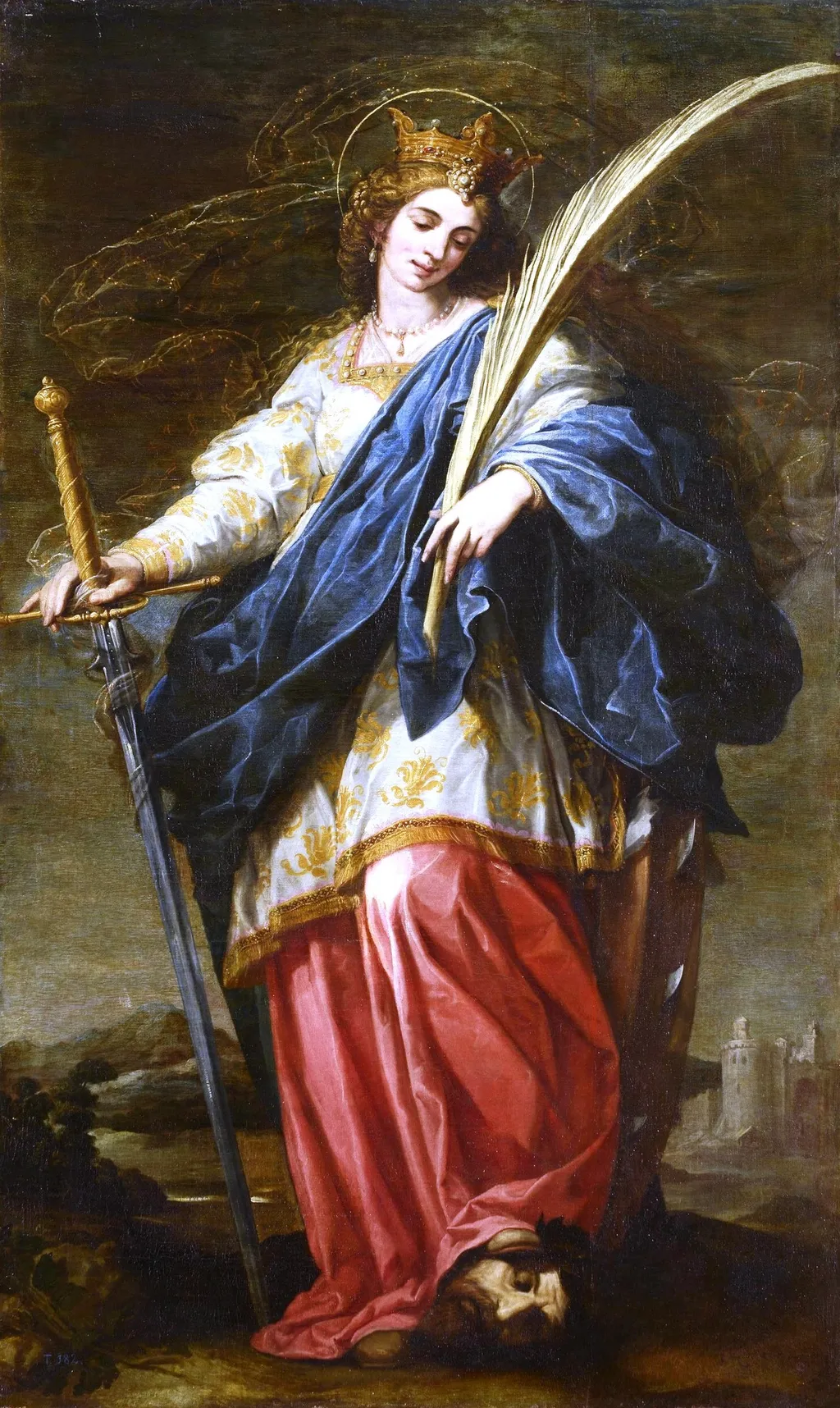 Santa Catalina, by Vincenzo Carducci, oil, 1637