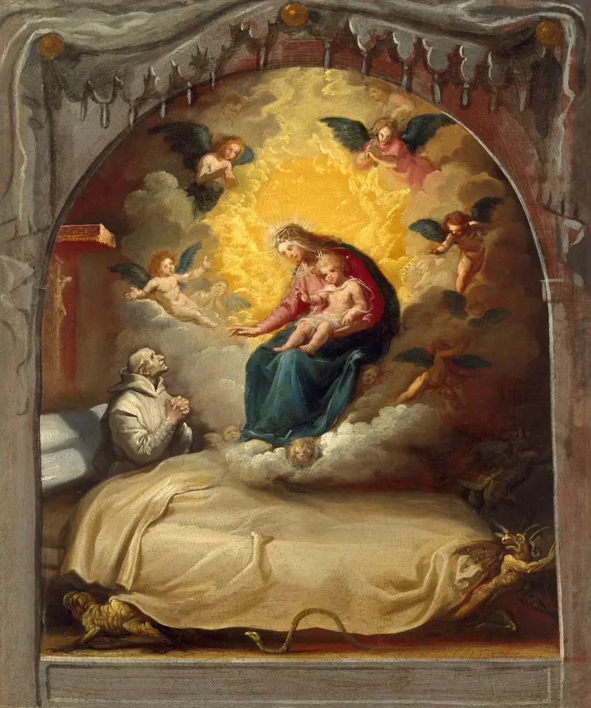 The Apparition of the Virgin to the Dying Pedro Faverio, by Vincenzo Carducci