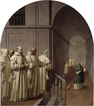 The Humility of Saint Hugo and Saint William Abbot of San Teodofredo, by Vincenzo Carducci, 1626