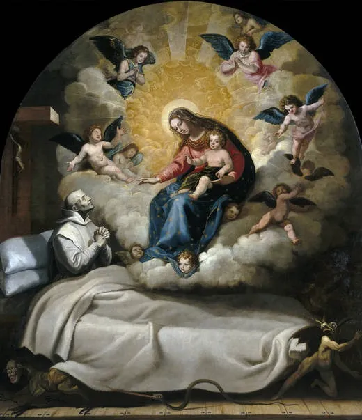 The Madonna and Child Appear to Pedro Faverio, by Vincenzo Carducci, oil, 1632