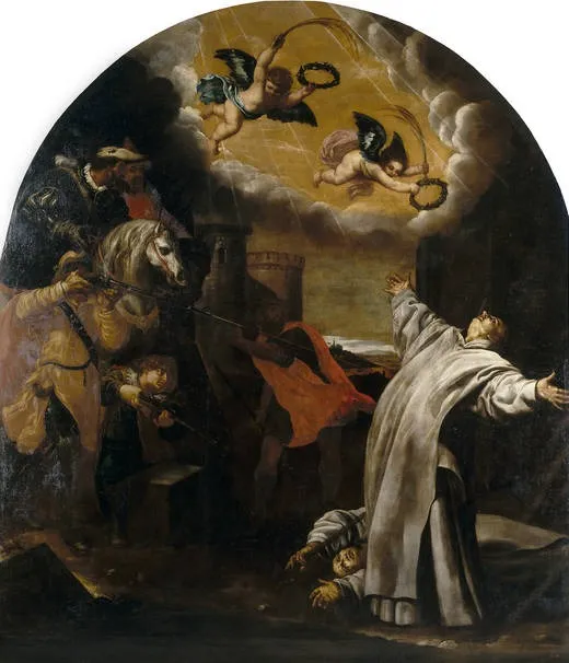 The Martyrdom at Roermond of Vinzenz Herck and Jan Van Loewen, by Vincenzo Carducci, oil, 1632