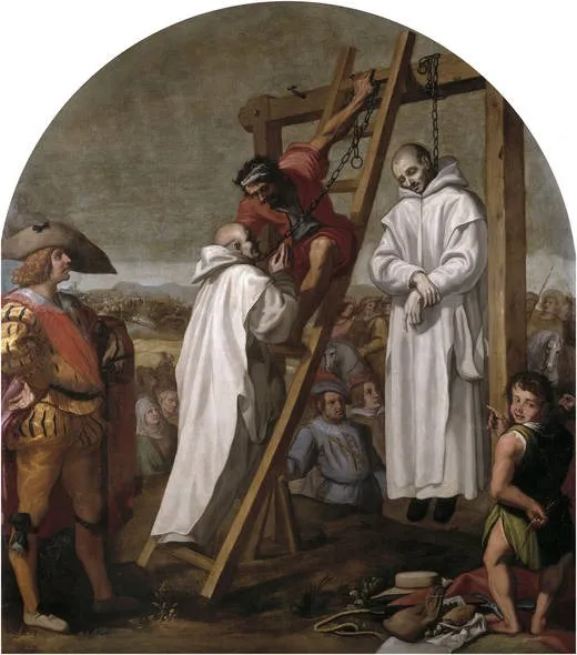 The Martyrdom of Fathers John Rochester and James Walworth, by Vincenzo Carducci, oil, 1626
