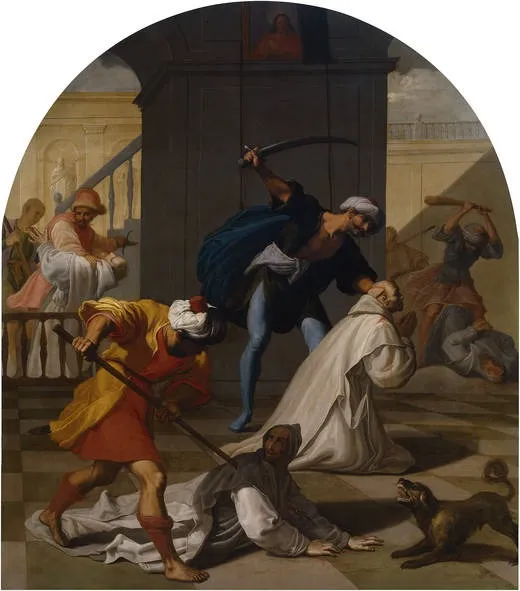 The Martyrdom of the Mauerbach Carthusians, by Vincenzo Carducci, oil, 1632