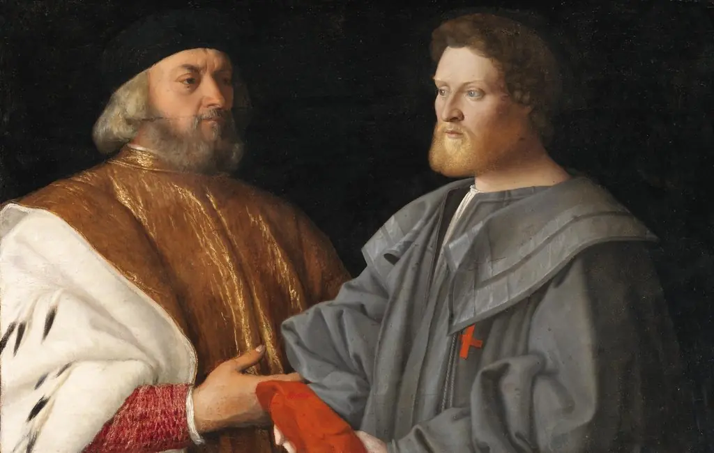 Giorgio Cornaro (1452-1527) and his son Francesco Cornaro (1478-1543), by Vincenzo Catena