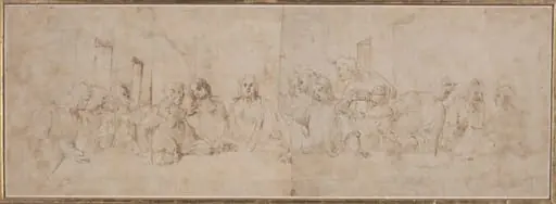 a) The Last Supper; b) Putti, by Vincenzo Tamagni
