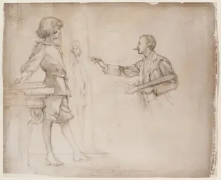 James Jebusa Shannon Painting a Portrait of the Young John Manners