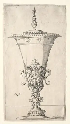 Covered Cup with Satyrs, by Virgil Solis