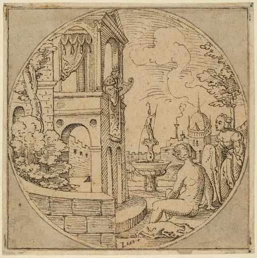 David and Bathsheba, by Virgil Solis