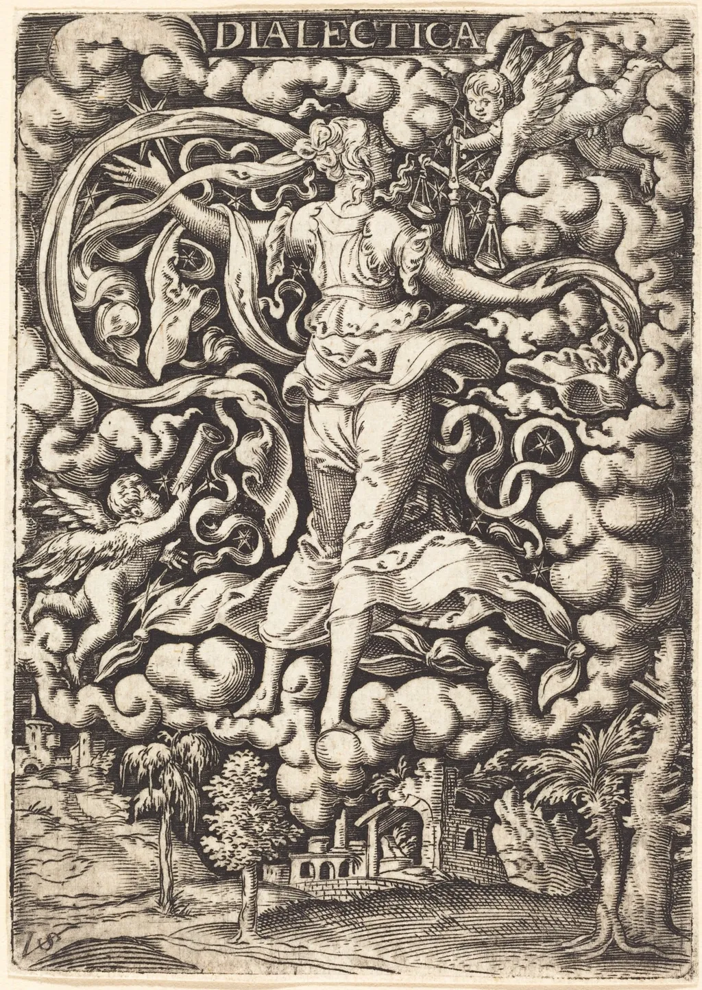 Dialectica (Dialectics), by Virgil Solis, ink, 1538