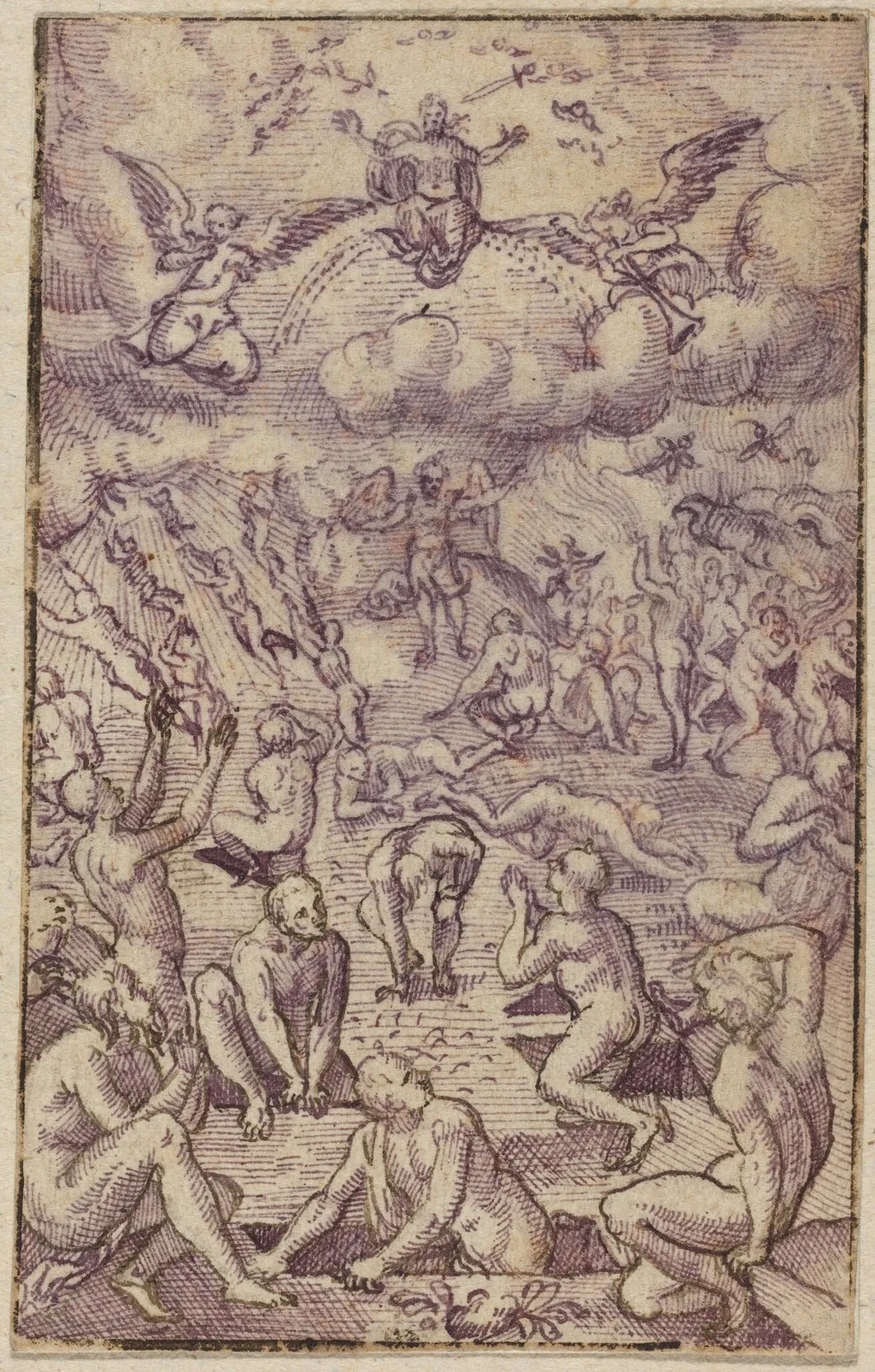 The Last Judgment, by Virgil Solis, ink, 1538