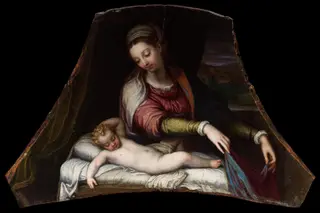 Virgin Adoring the Sleeping Christ Child, by Lavinia Fontana