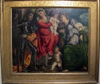 Virgin and Child, with Saints George and Catherine of Alexandria, and a Putto