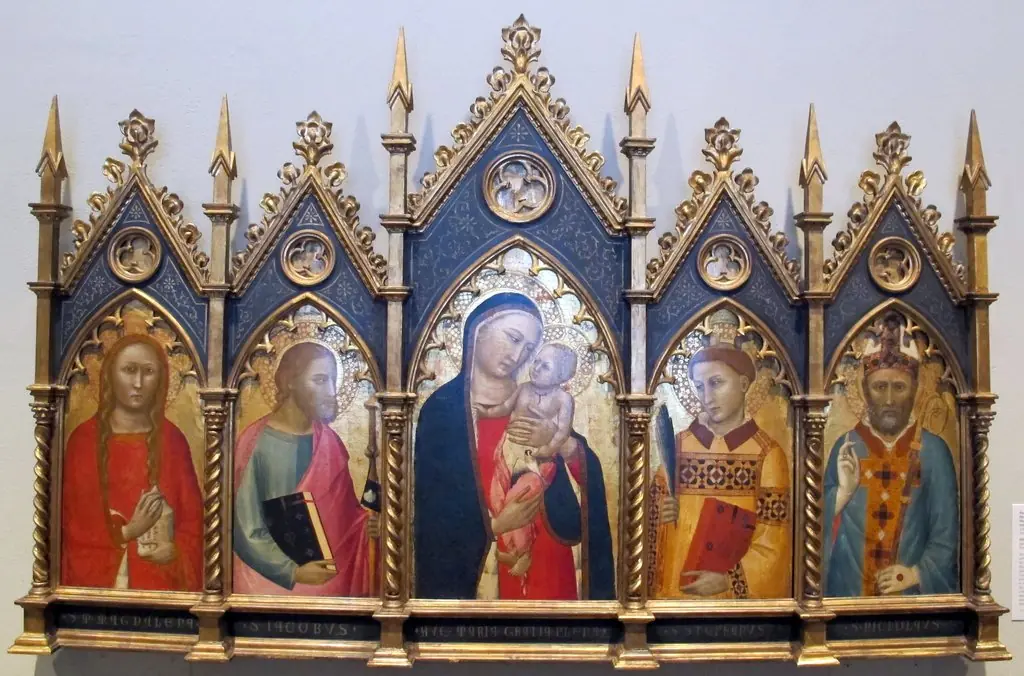 Virgin and Child, with Saints Mary Magdalene, James Major, Stephen, and a Bishop Saint