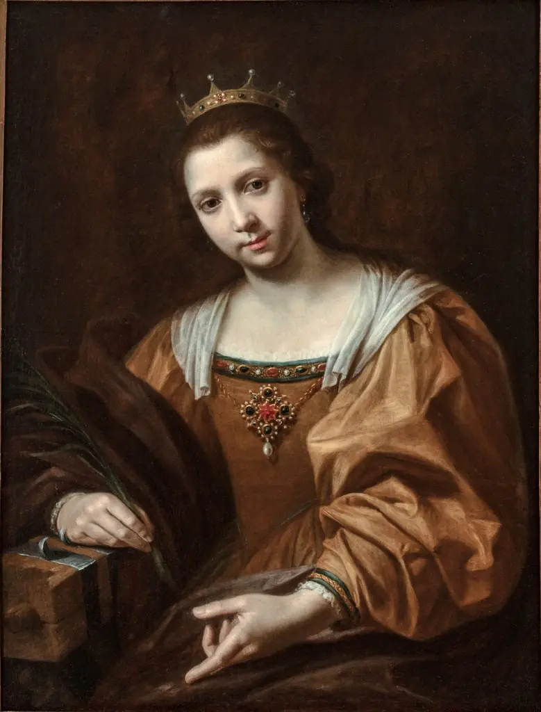 Self-Portrait as Saint Catherine of Alexandria, by Virginia Vezzi