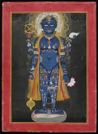 Vishnu as Vishvarupa (cosmic or universal man)