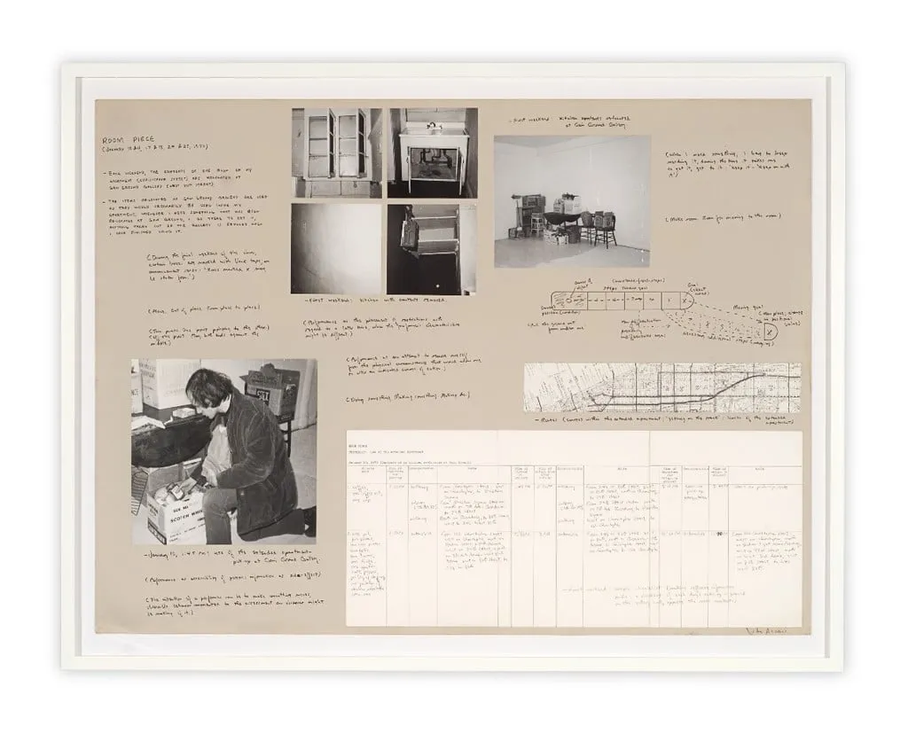 Untitled, by Vito Acconci, graphite, 1970