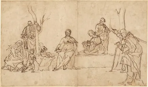 The Madonna and Child with Saints in a Landscape (Sacra Conversazione), by Vittore Carpaccio