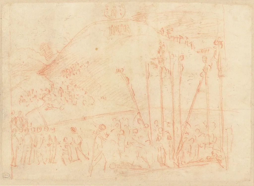 The Martyrdom of the Ten Thousand, by Vittore Carpaccio, chalk, 1514
