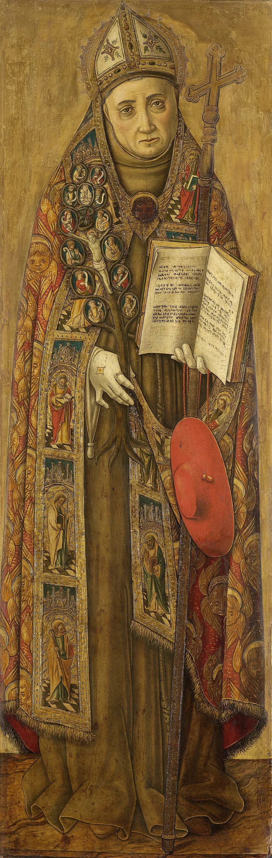 St. Bonaventure, pendant to St. Louis, by Vittore Crivelli, tempera, 1496