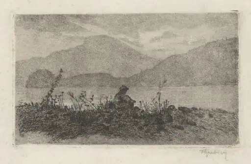 A May Evening at Lierna, 2, by Vittore Grubicy