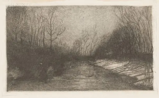Winter Evening, by Vittore Grubicy