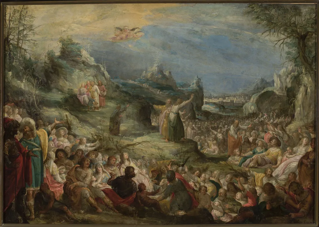 Miracle of the multiplication of bread, by Vitus Heinrich, oil, 1640