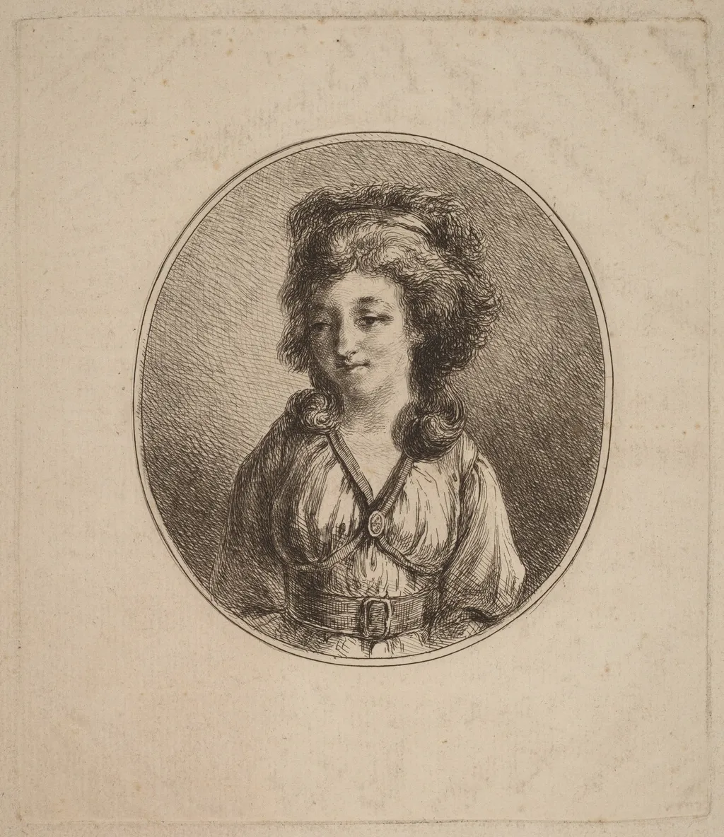 Anne-Dorothée, Duchesse de Courlande, by Vivant Denon, ink, 1794