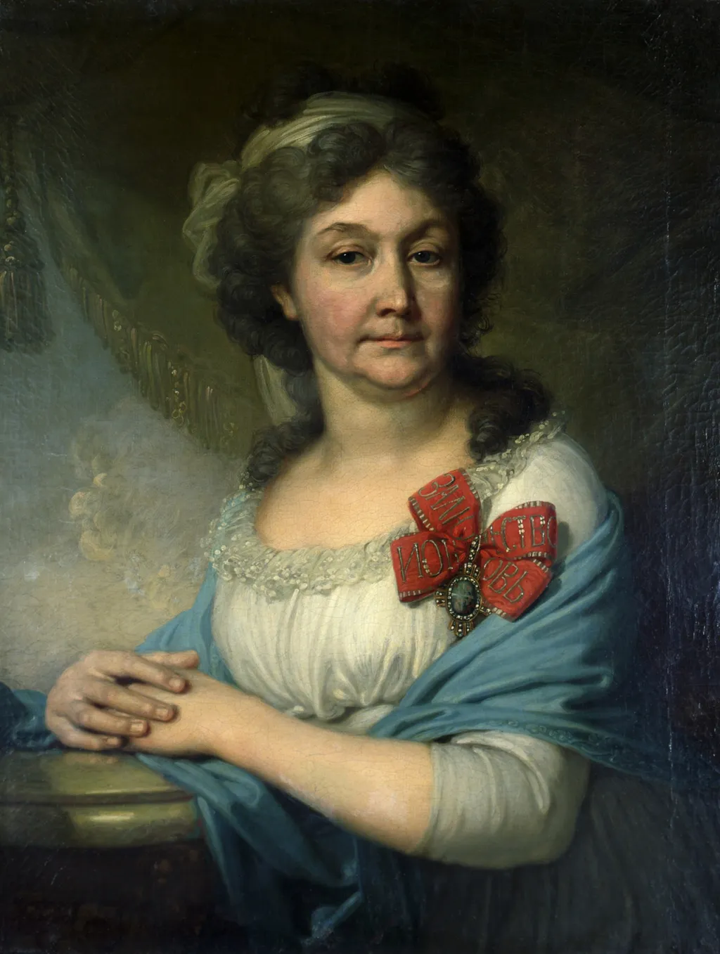 Портрет баронессы В.С. Васильевой, by Vladimir Borovikovsky, oil, 1800