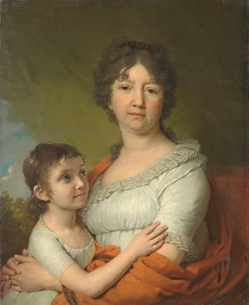 Портрет А.Е. Лабзиной с воспитанницей С.А. Мудровой, by Vladimir Borovikovsky