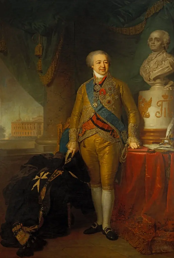 Portrait of Prince A.B.Kurakin, by Vladimir Borovikovsky