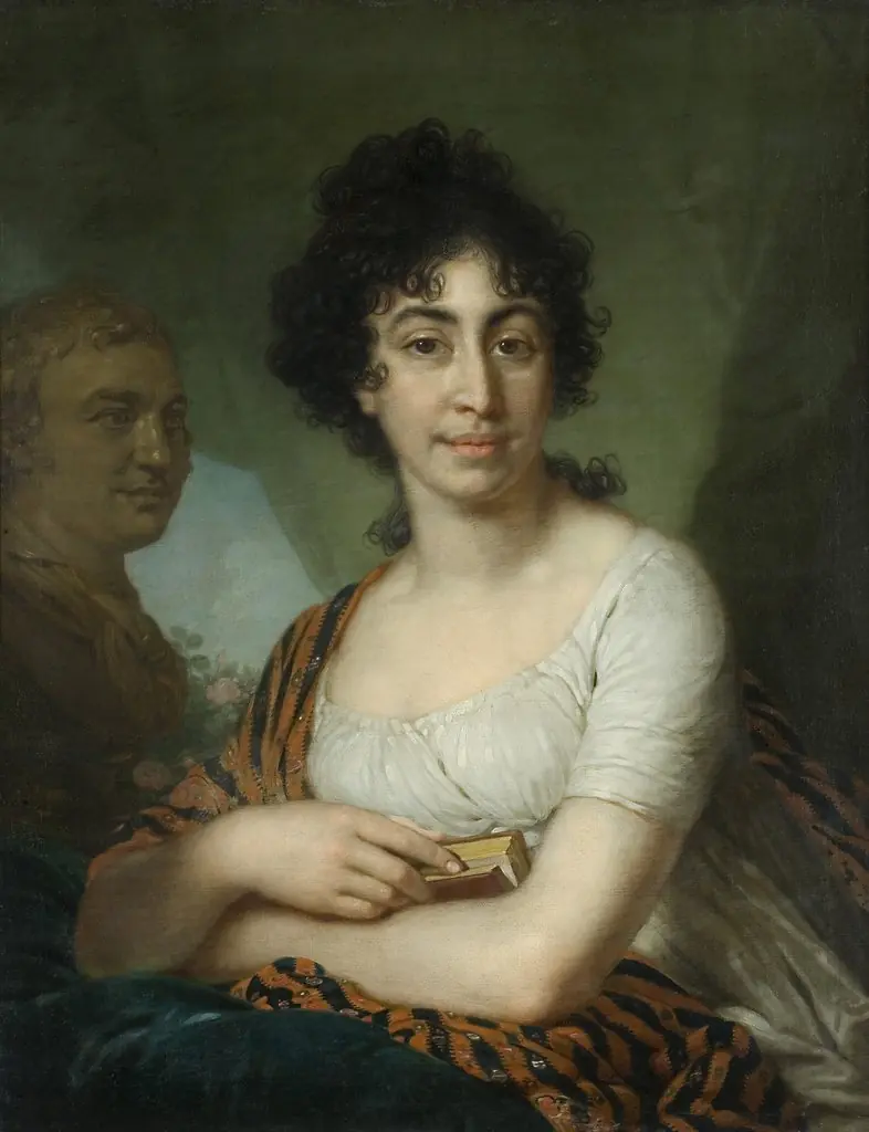 Portrait of Varvara Ivanovna Monycharova (Arapetova?), by Vladimir Borovikovsky