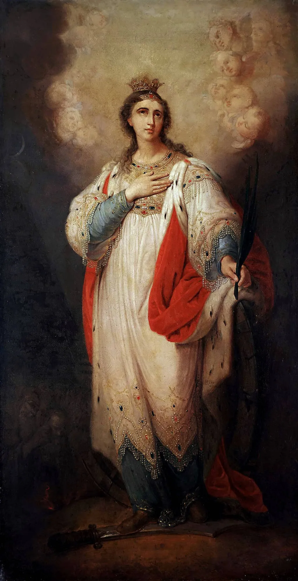 St. Catherine, by Vladimir Borovikovsky, oil, 1801