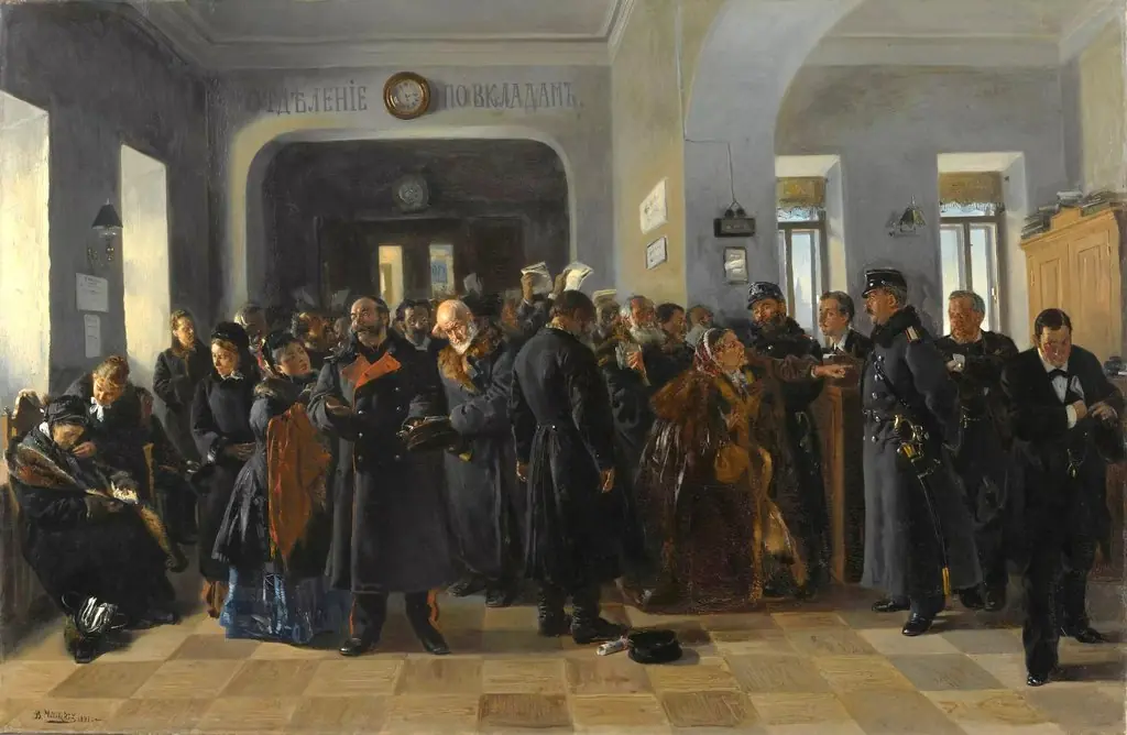 Failure of a bank, by Vladimir Makovsky